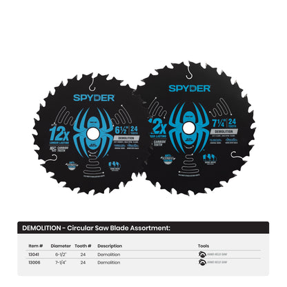 6-1/2" 24-Tooth Saw Blade for Demolition