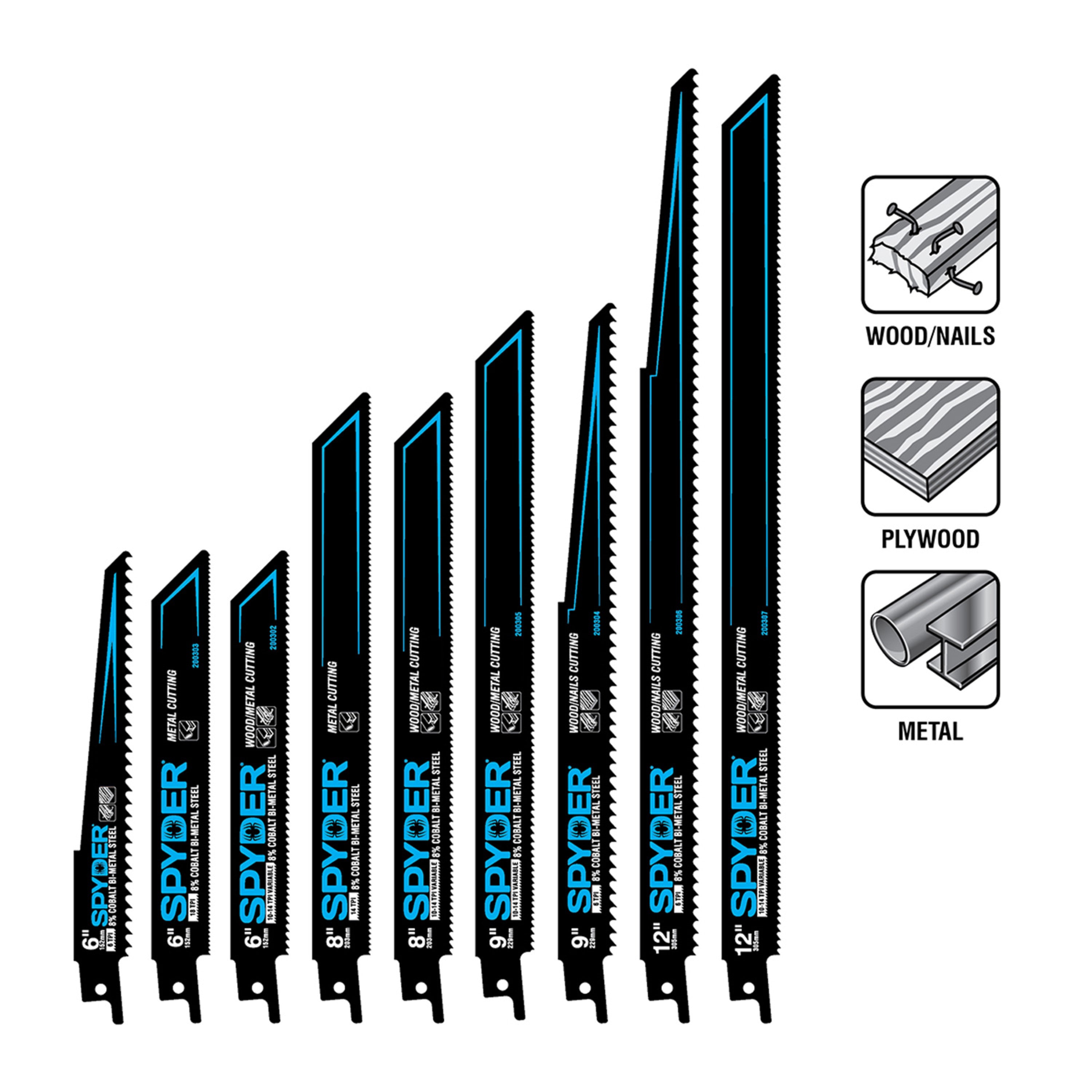 6" 18 TPI Bi-Metal Reciprocating Blade (25-Pack) Black Series™