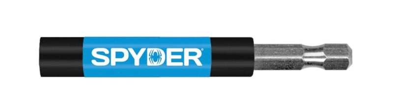 Spyder magnetic extension with blue and black design on a white background