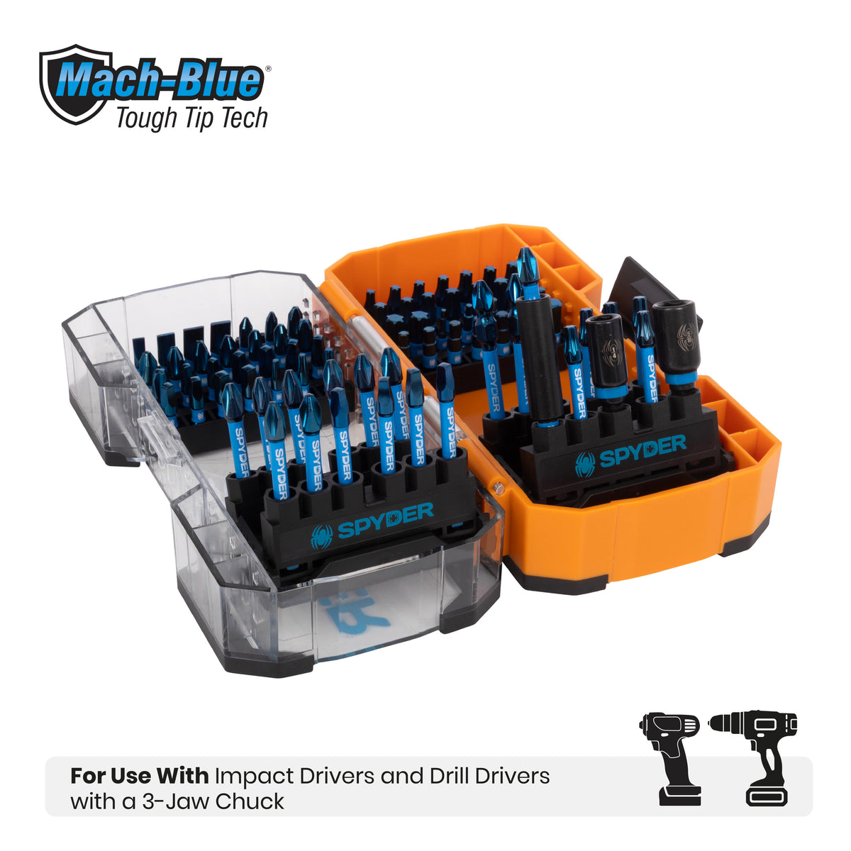 80-Piece Impact Driver Bit Set Mach-Blue®
