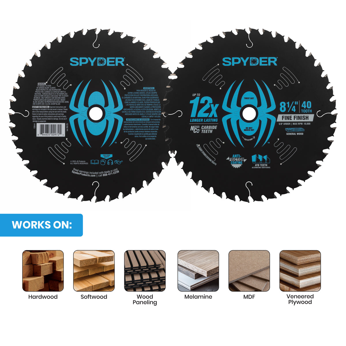 8-1/4" 40-Tooth Fine Finish Saw Blade for Wood