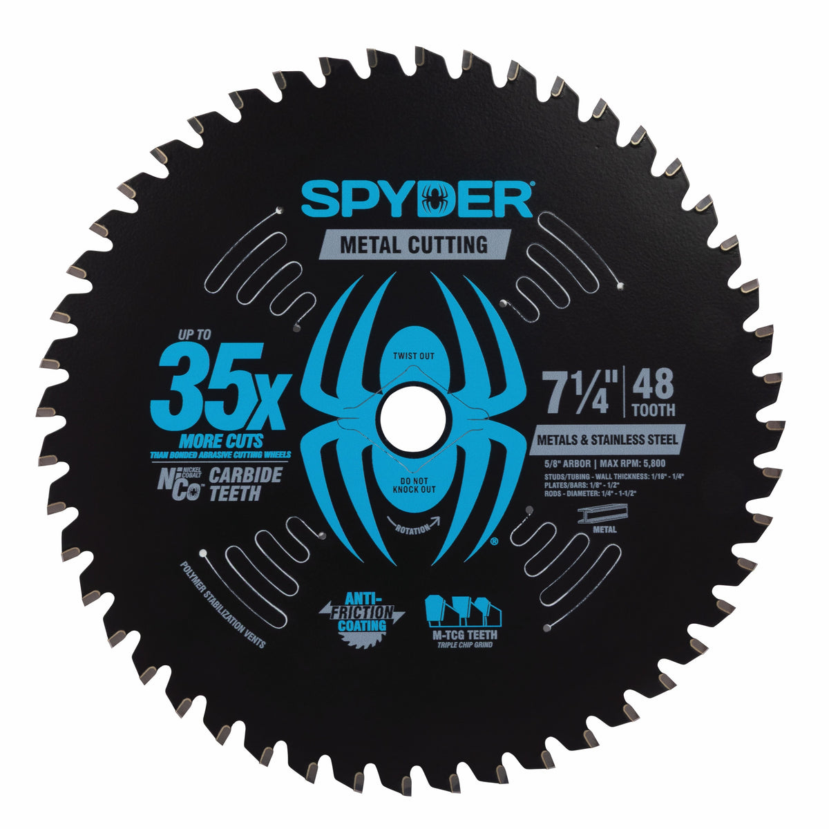 7-1/4" 48-Tooth Cutting Saw Blade for Metal
