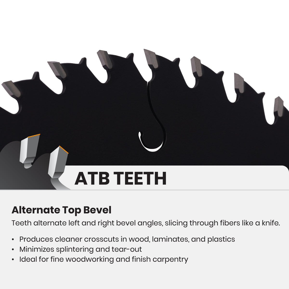 7-1/4" 40-Tooth Fine Finish Saw Blade for Wood