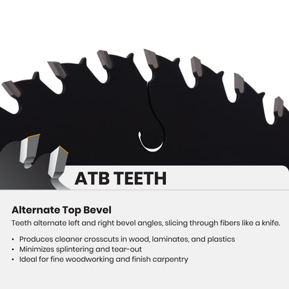 7-1/4" 40-Tooth Fine Finish Saw Blade for Wood