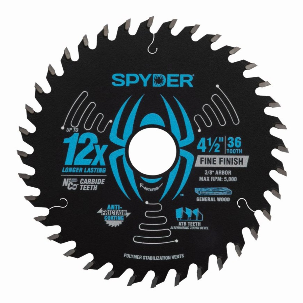 4-1/2" 36-Tooth Fine Finish Saw Blade for Wood