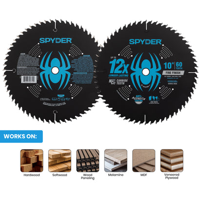 10" 60-Tooth Fine Finish Saw Blade for Wood