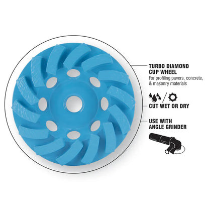 4" Turbo Diamond Cup Wheel Diamond Bite™