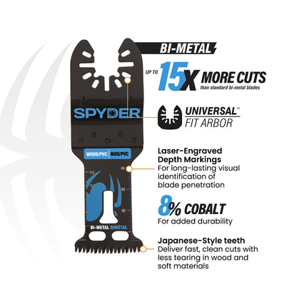 1-1/4" Universal Fit Bi-Metal Oscillating Blade for Clean Wood & PVC