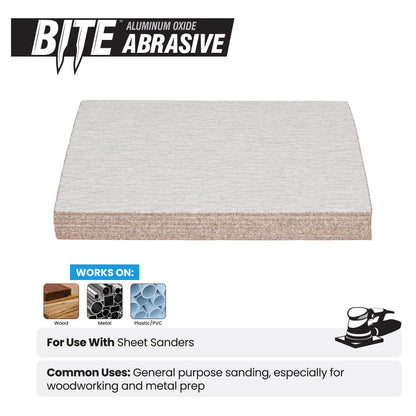 4.5" x 5.5" 60 Grit Aluminum Oxide Sanding Sheets (20-Pack)