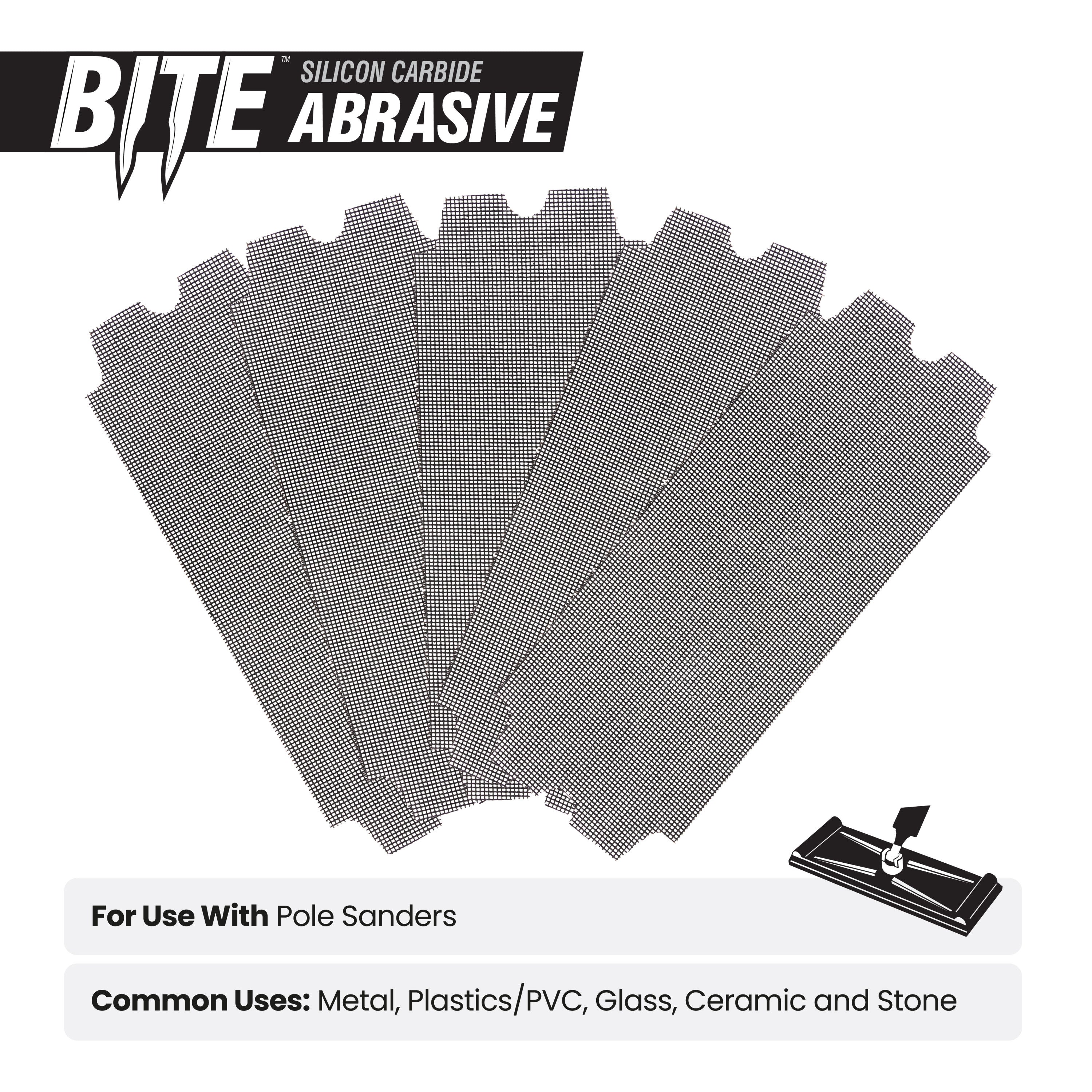 4.5" x 11.5" 220 Grit Silicon Carbide Sanding Screens (5-Pack)