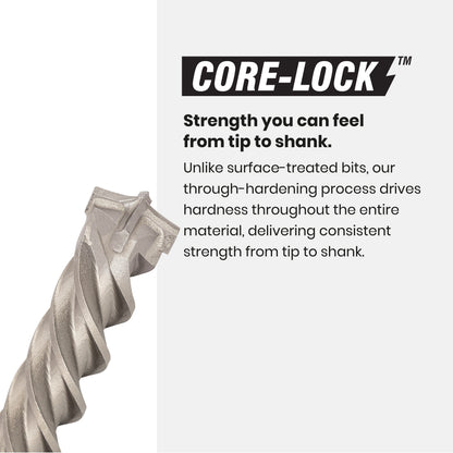 5/32" x 6" SDS-Plus 4-Cutter Carbide-Tipped Rotary Hammer Drill Bit