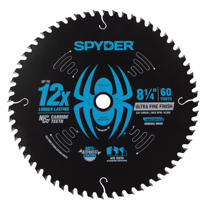 8-1/4" 60-Tooth Ultra Fine Finish Saw Blade for Wood