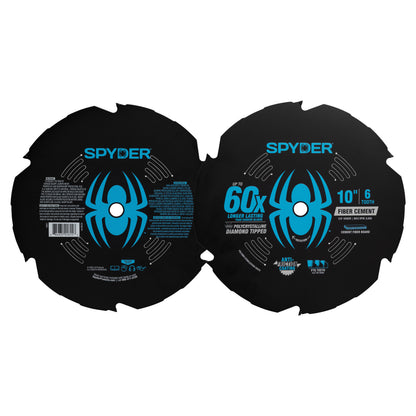 10" 6-Tooth Diamond-Tipped Saw Blade for Fiber Cement