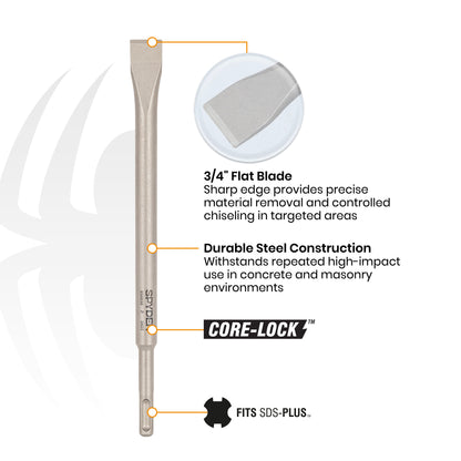 3/4" x 10" SDS-Plus Flat Chisel Bit