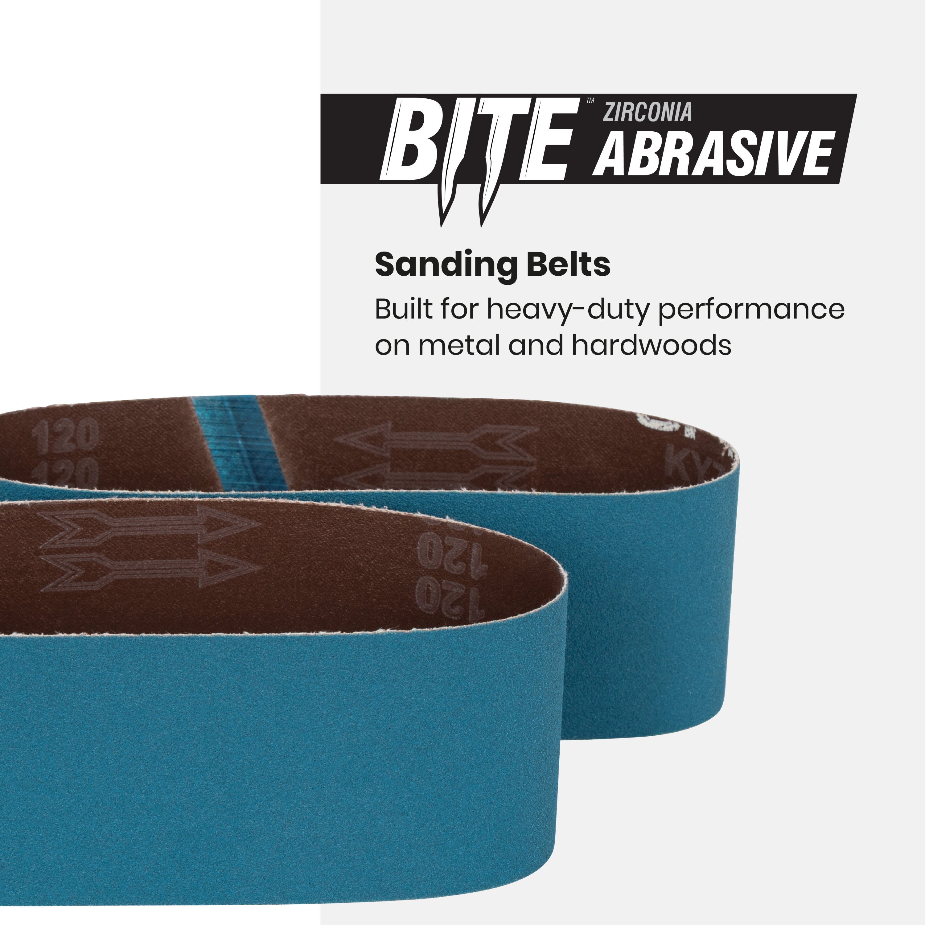 3" x 21" 40 Grit Zirconia Tape Joint Sanding Belt (2-Pack)