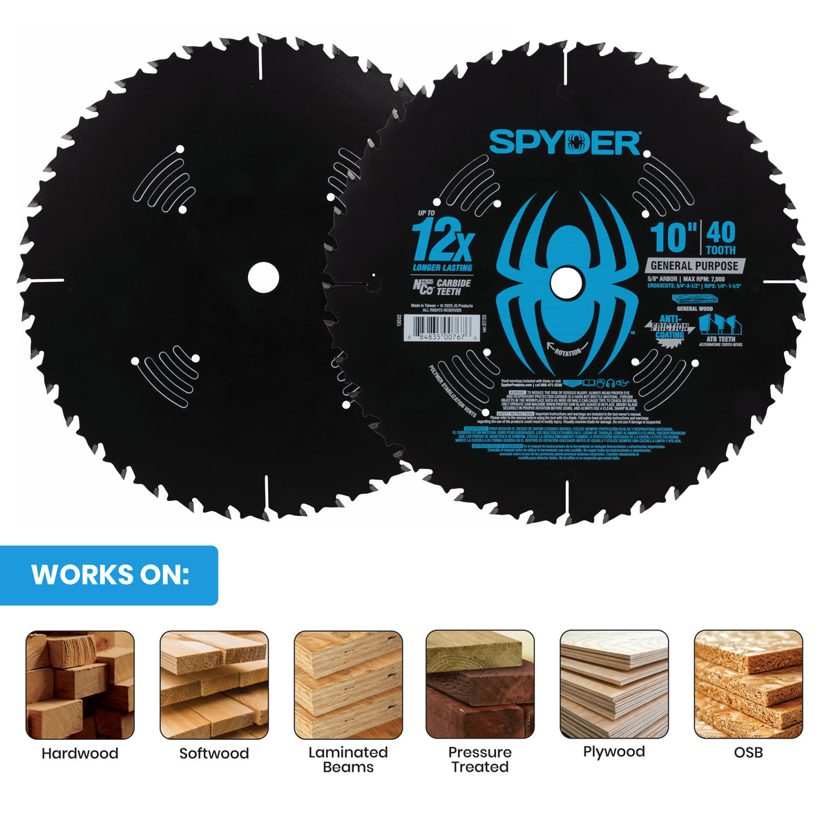 10" 40-Tooth General Purpose Saw Blade for Wood