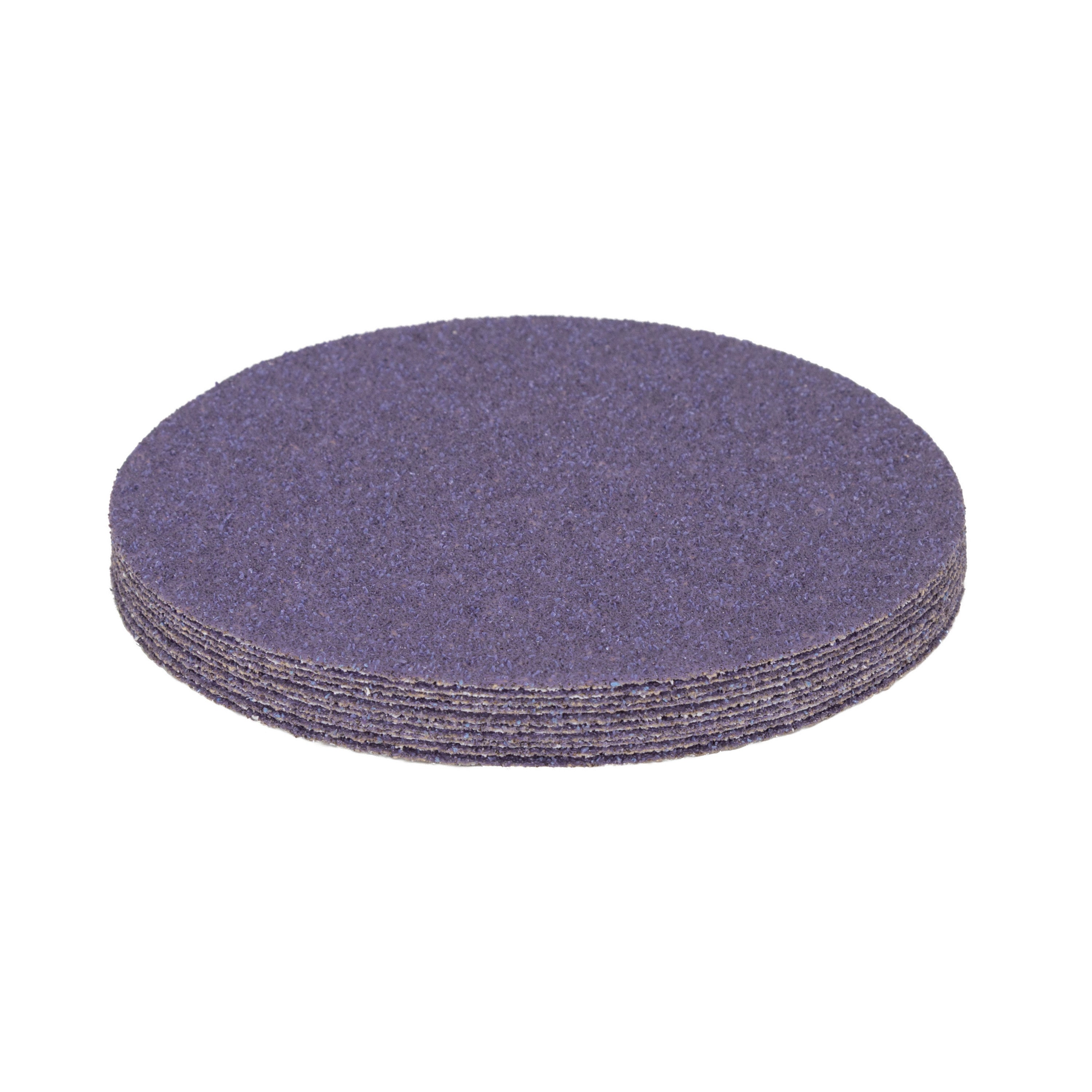 5" x No Hole 40 Grit Ceramic Pressure Sensitive Adhesive with Stearate Sanding Discs (10-Pack)