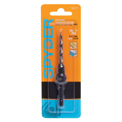 11/64" HSS Tapered Adjustable #8 Countersink Twist Drill Bit