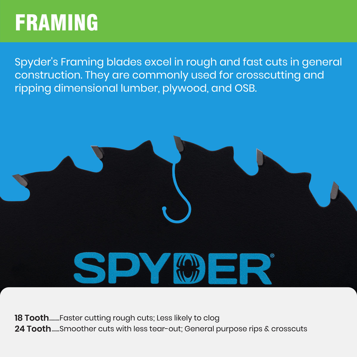 3-3/8" 24-Tooth Saw Blade for Fast Framing