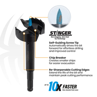 2-1/8" Self-Feed Drill Bit Stinger™