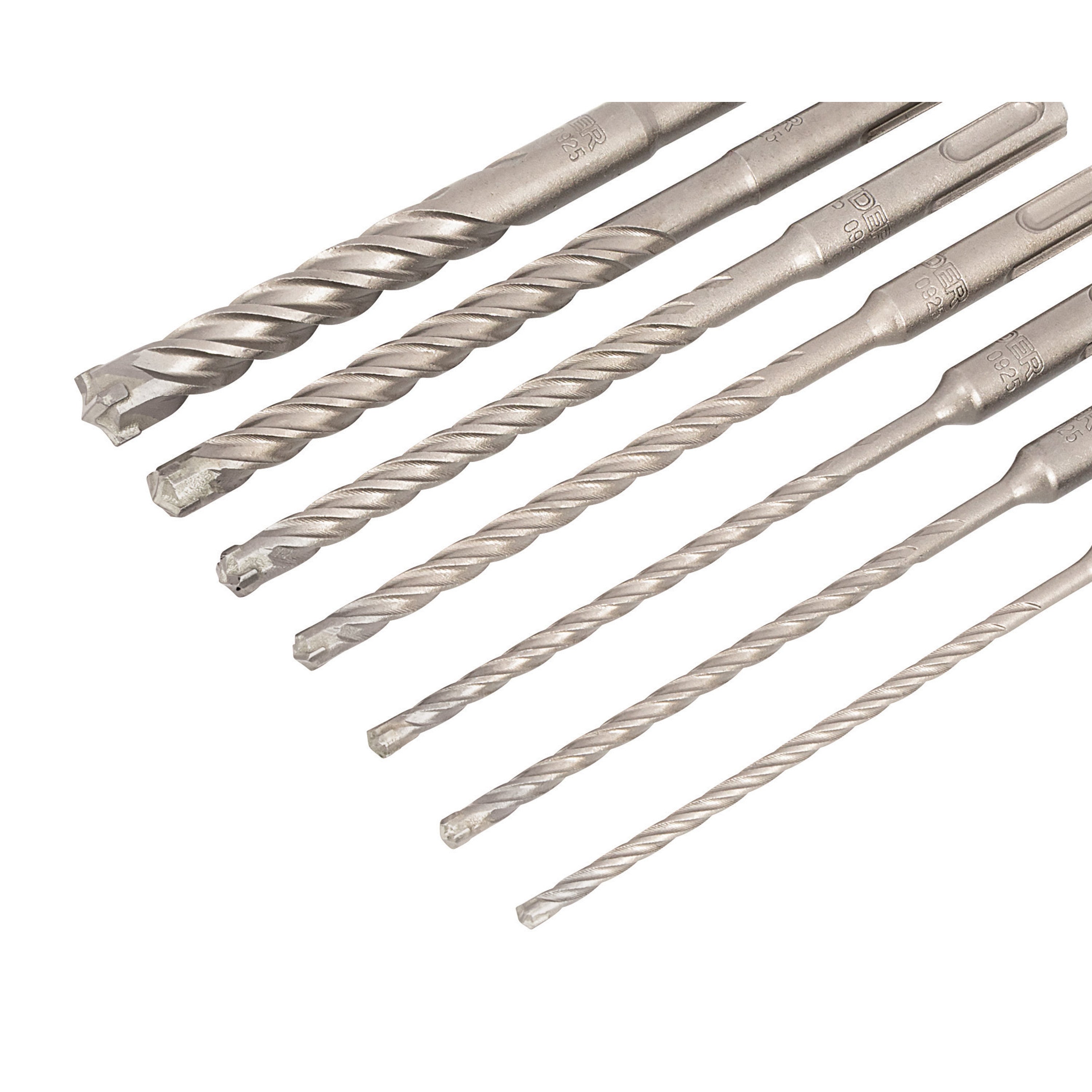 7-Piece SDS-Plus Rotary Hammer Drill Bit Set for Masonry & Concrete