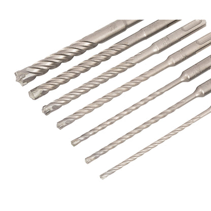 7-Piece SDS-Plus Rotary Hammer Drill Bit Set for Masonry & Concrete