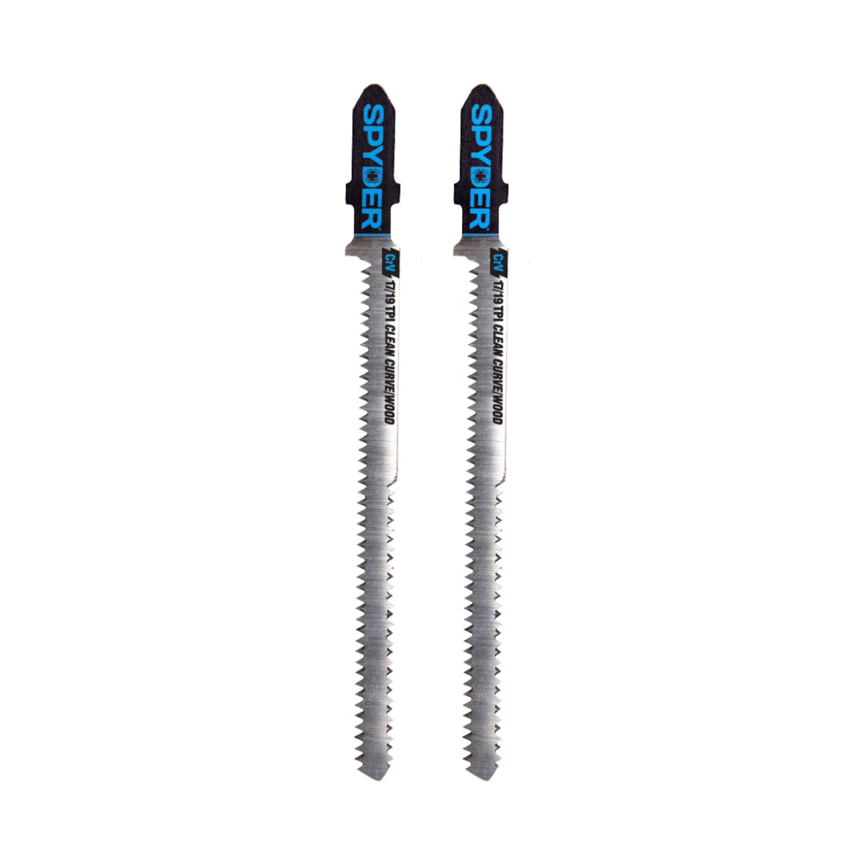 Double-Sided 17/19-TPI T-Shank High-Carbon Steel Jig Saw Blades (2-Pack) Double-Sided