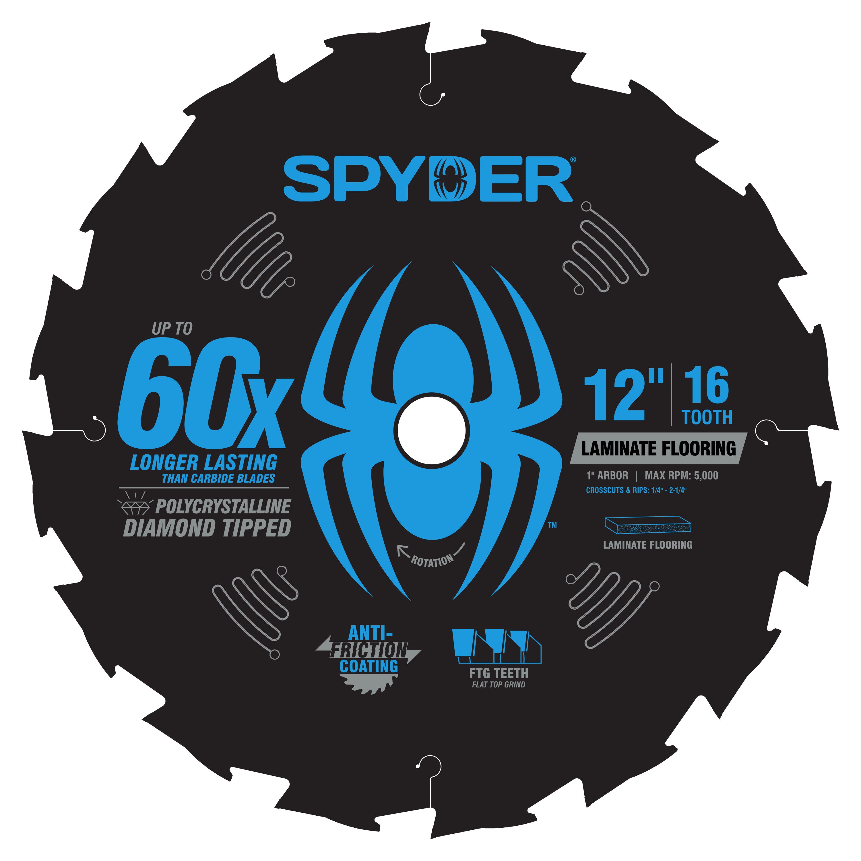 12" 16-Tooth Saw Blade for Laminate Flooring