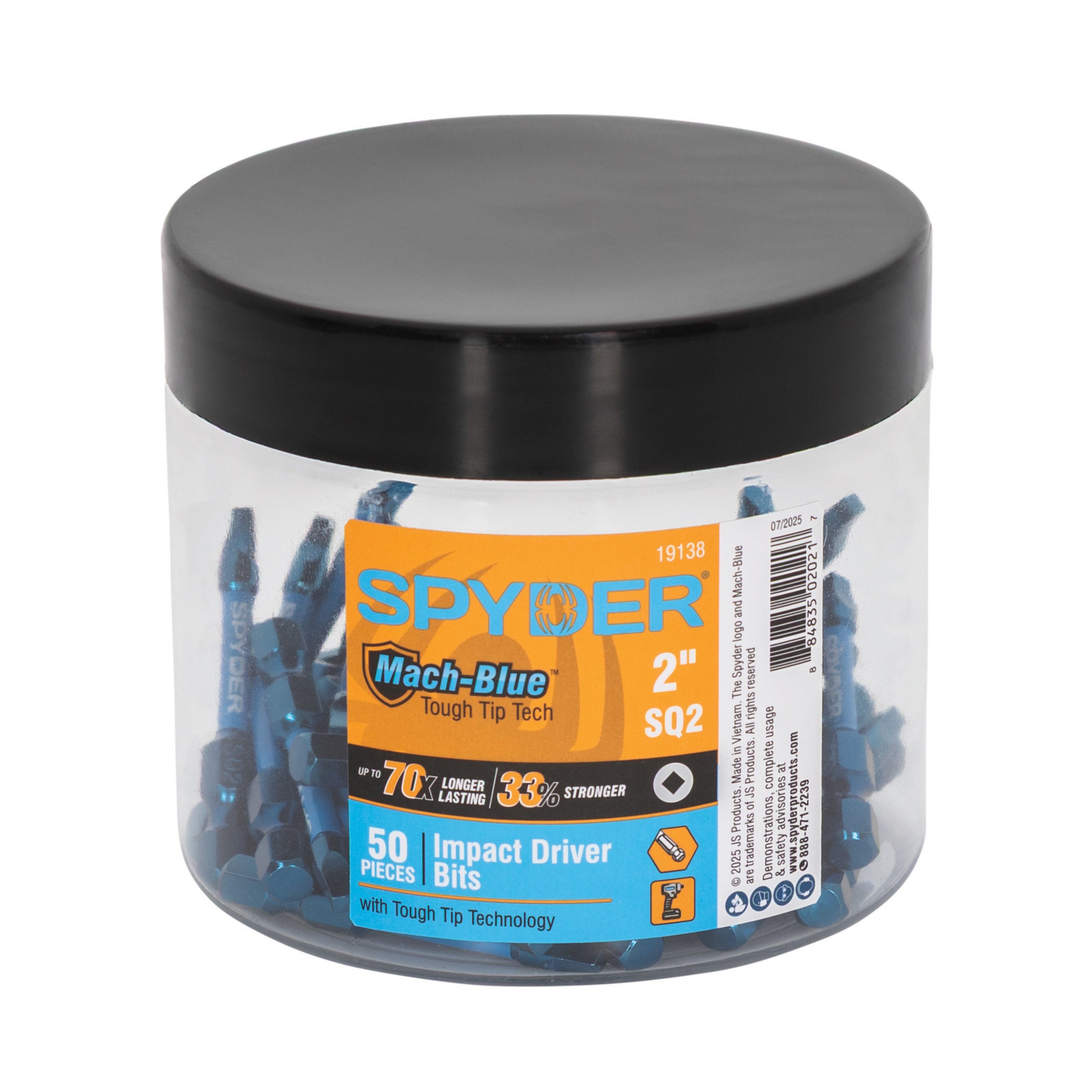 2" SQ2 Impact Driver Bit (50-Pack) Mach-Blue™