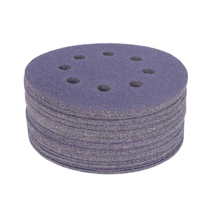 5" x 8-Hole 60 Grit Ceramic with Stearate Sanding Discs (50-Pack)