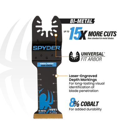 1-1/4" Extended Reach Bi-Metal General Purpose Oscillating Blade