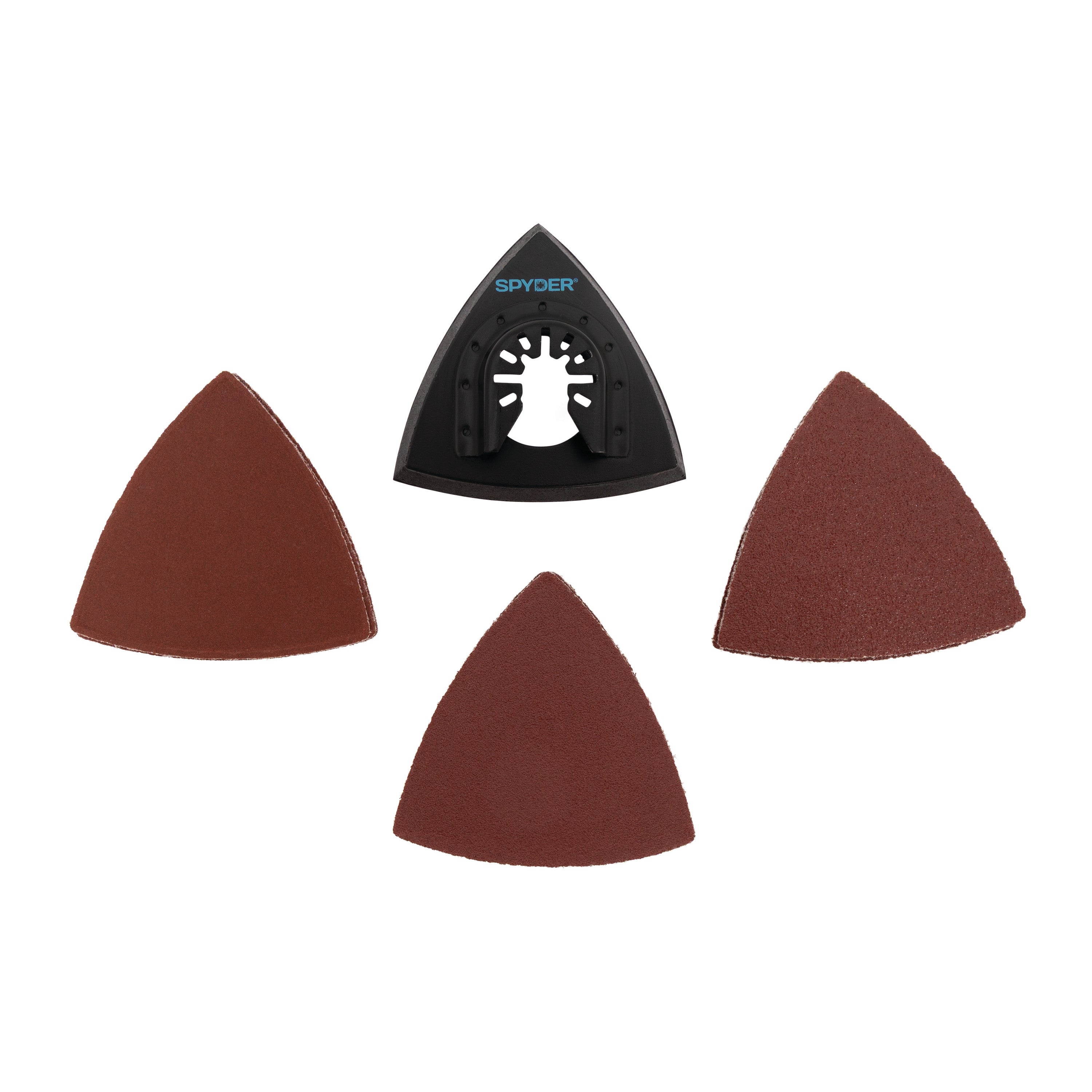 10-Piece 3" No Hole Detail Sanding Block & Paper Oscillating Tool Sanding Kit Sanding