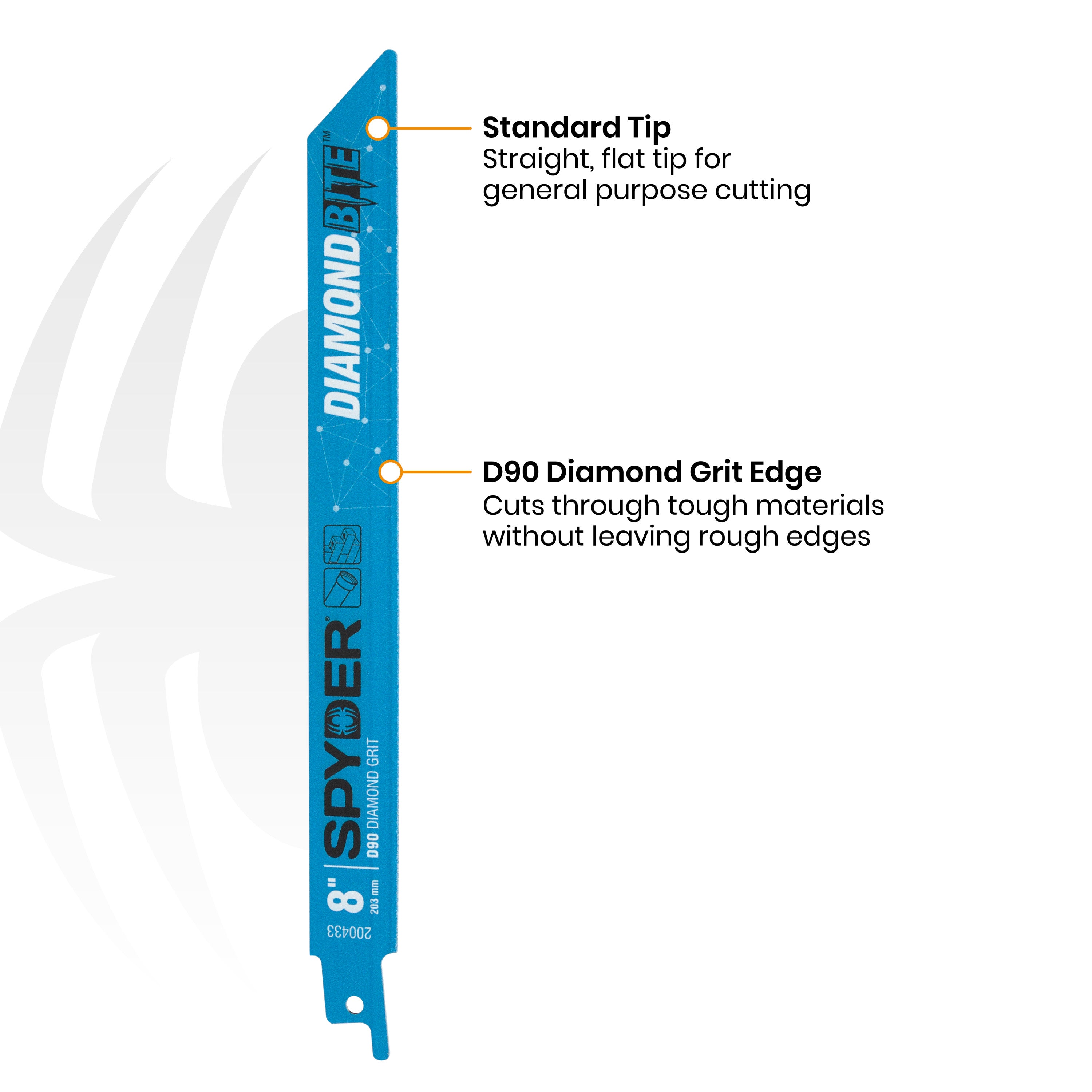 8" Diamond Grit Reciprocating Saw Blade Diamond Bite™