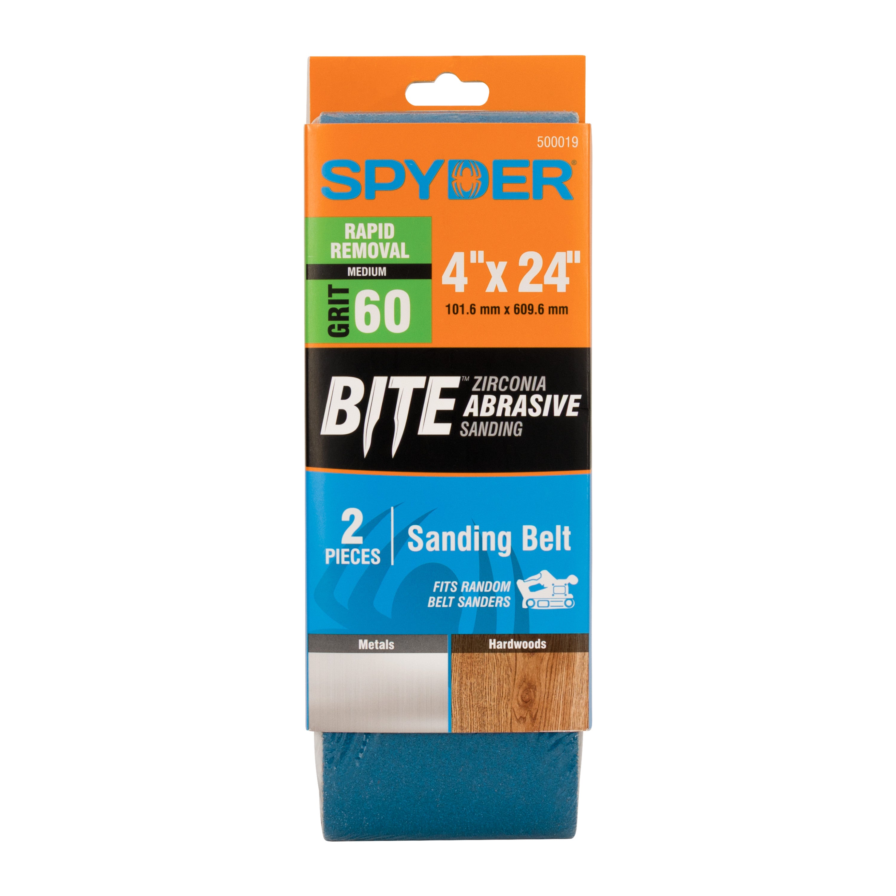 4" x 24" 60 Grit Zirconia Tape Joint Sanding Belt (2-Pack)