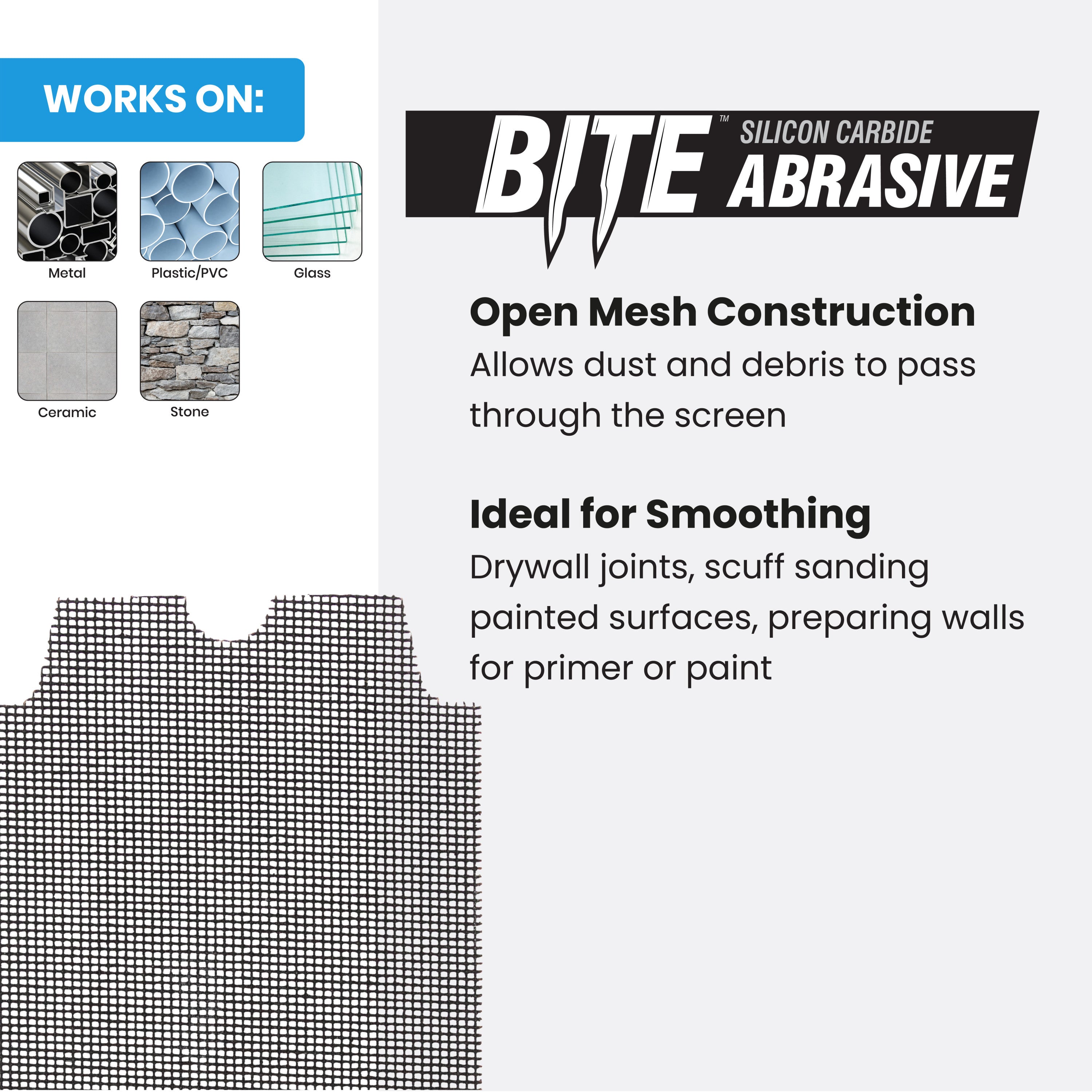 4.5" x 11.5" 220 Grit Silicon Carbide Sanding Screens (5-Pack)