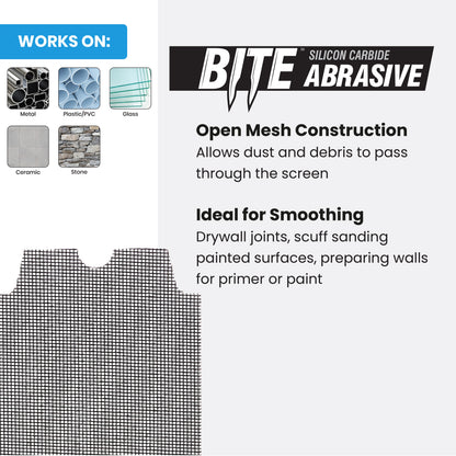 4.5" x 11.5" 220 Grit Silicon Carbide Sanding Screens (5-Pack)