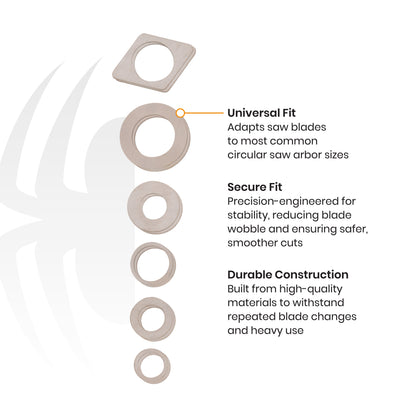 12-Piece Saw Blade Arbor Bushing Adapter Kit