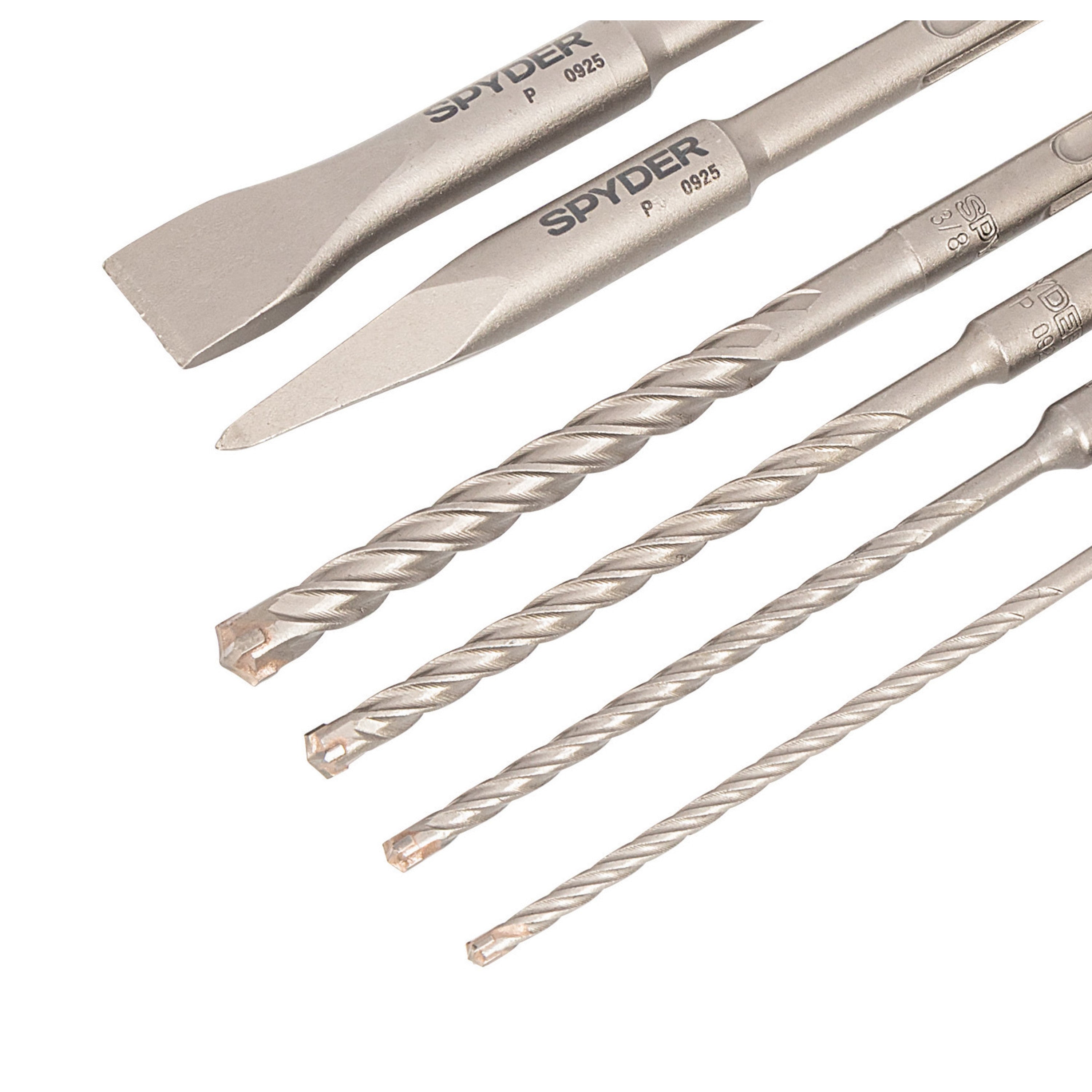 6-Piece SDS-Plus Tradesman’s Drill Bit & Chisel Bit Set for Masonry & Concrete