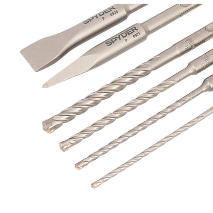 6-Piece SDS-Plus Tradesman’s Drill Bit & Chisel Bit Set for Masonry & Concrete