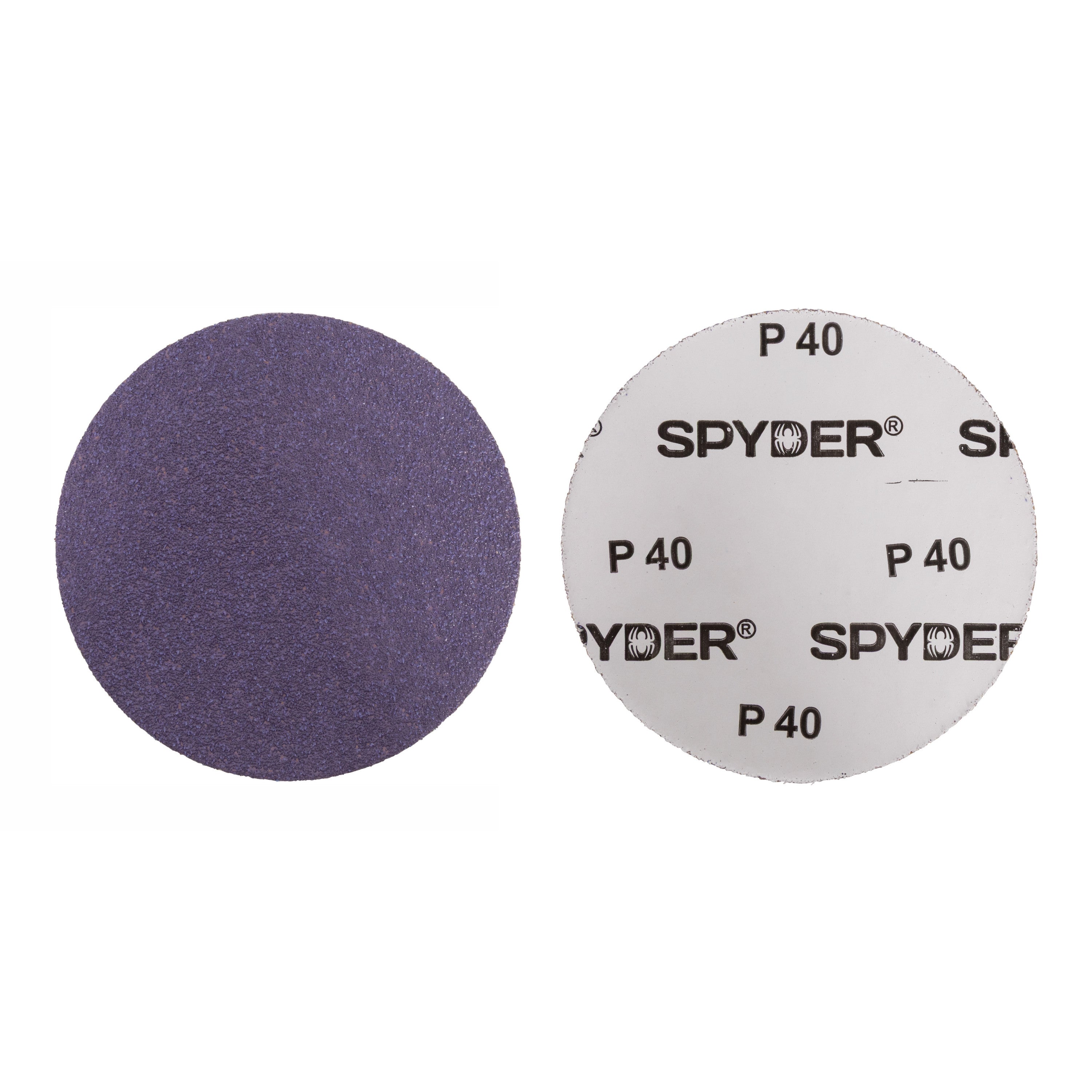 5" x No Hole 40 Grit Ceramic Pressure Sensitive Adhesive with Stearate Sanding Discs (10-Pack)