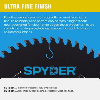 8-1/4" 60-Tooth Ultra Fine Finish Saw Blade for Wood