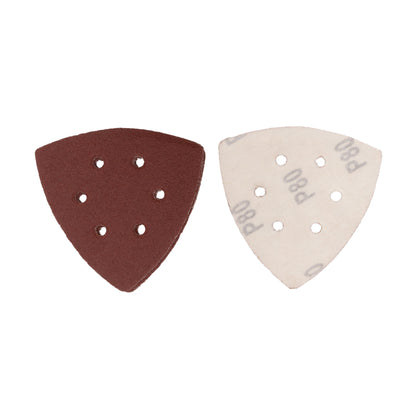 3-5/8" Assorted Aluminum Oxide Triangle Detail Sanding Sheet Set (80-220 Grit) (12pc) Sanding