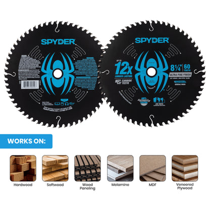 8-1/4" 60-Tooth Ultra Fine Finish Saw Blade for Wood