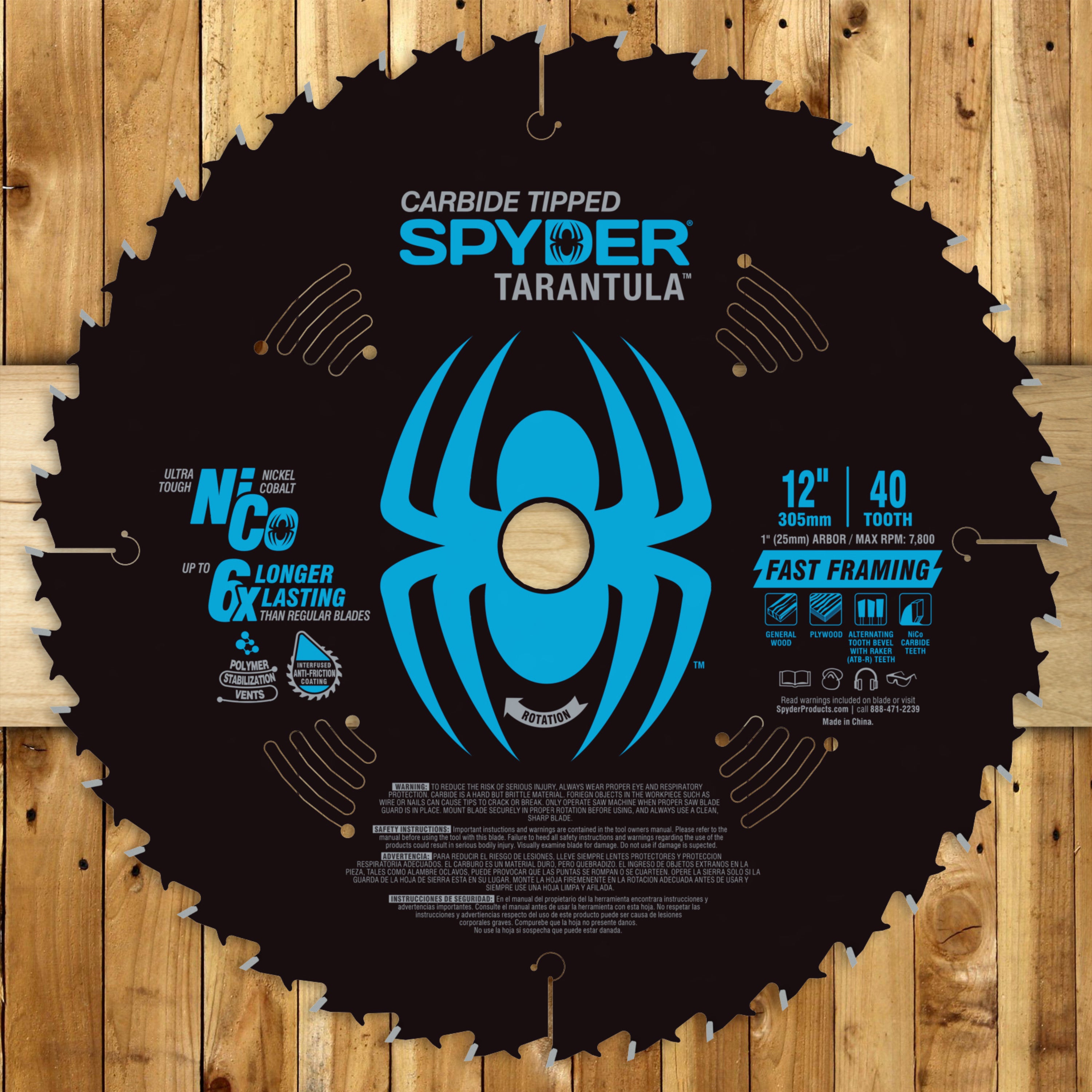 12" 40-Tooth TCT Framing Circular Saw Blade Tarantula™