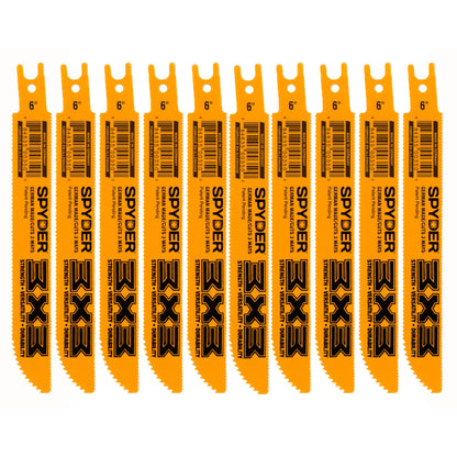 Lames de scie alternative à double tranchant 3X3™ 6" 14/18-TPI (paquet de 10)