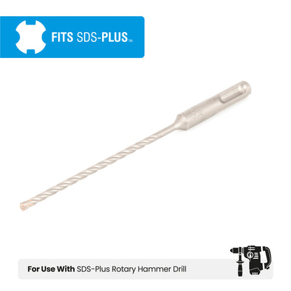 5/32" x 6" SDS-Plus 4-Cutter Carbide-Tipped Rotary Hammer Drill Bit