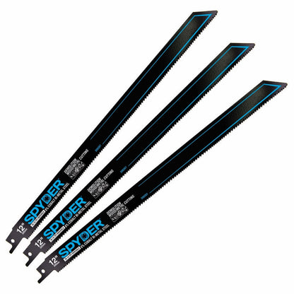 12" 10-14 TPI Bi-Metal Metal Cutting Reciprocating Saw Blades (3-Pack) Black Series™