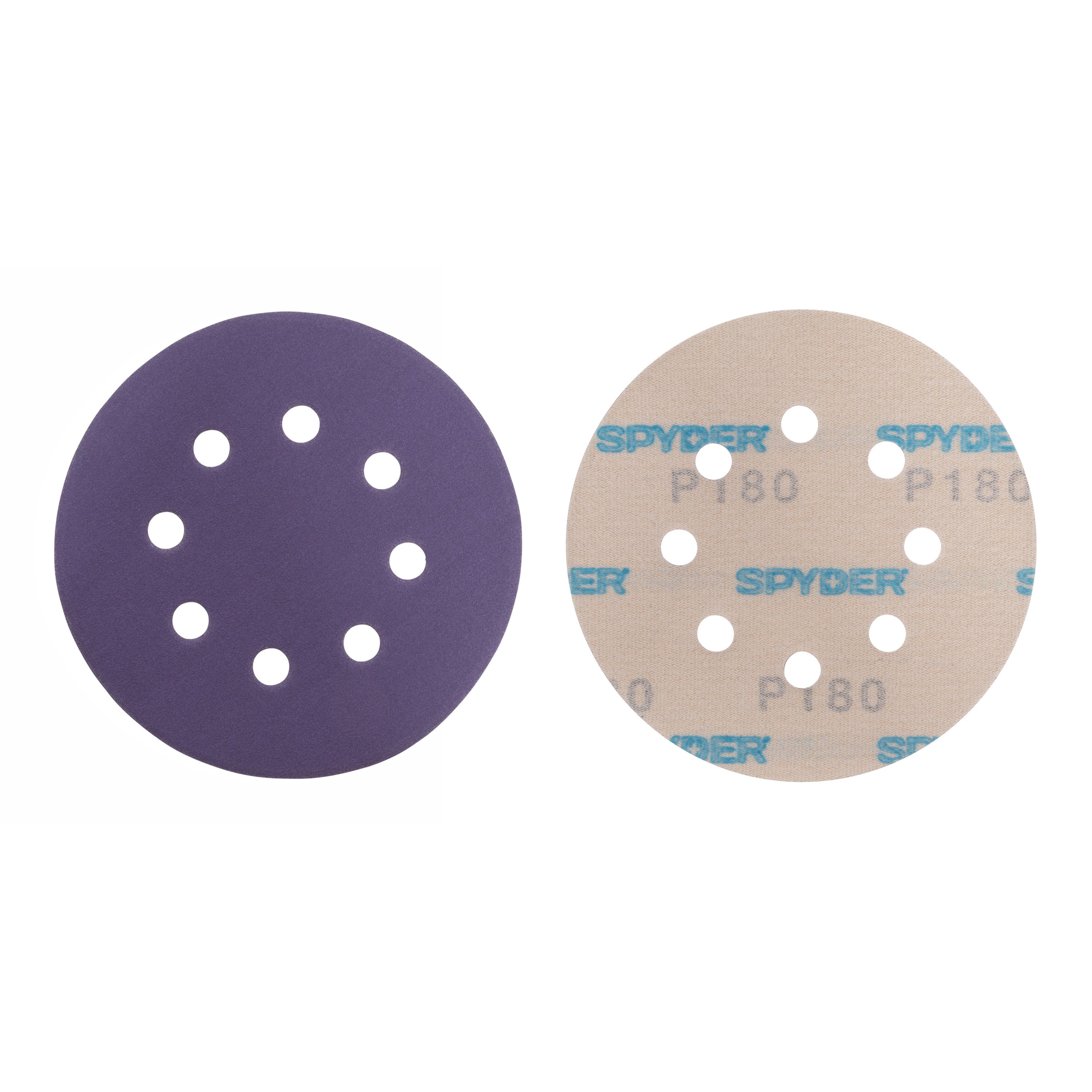 5" x 8-Hole 180 Grit Ceramic with Stearate Sanding Discs (50-Pack)