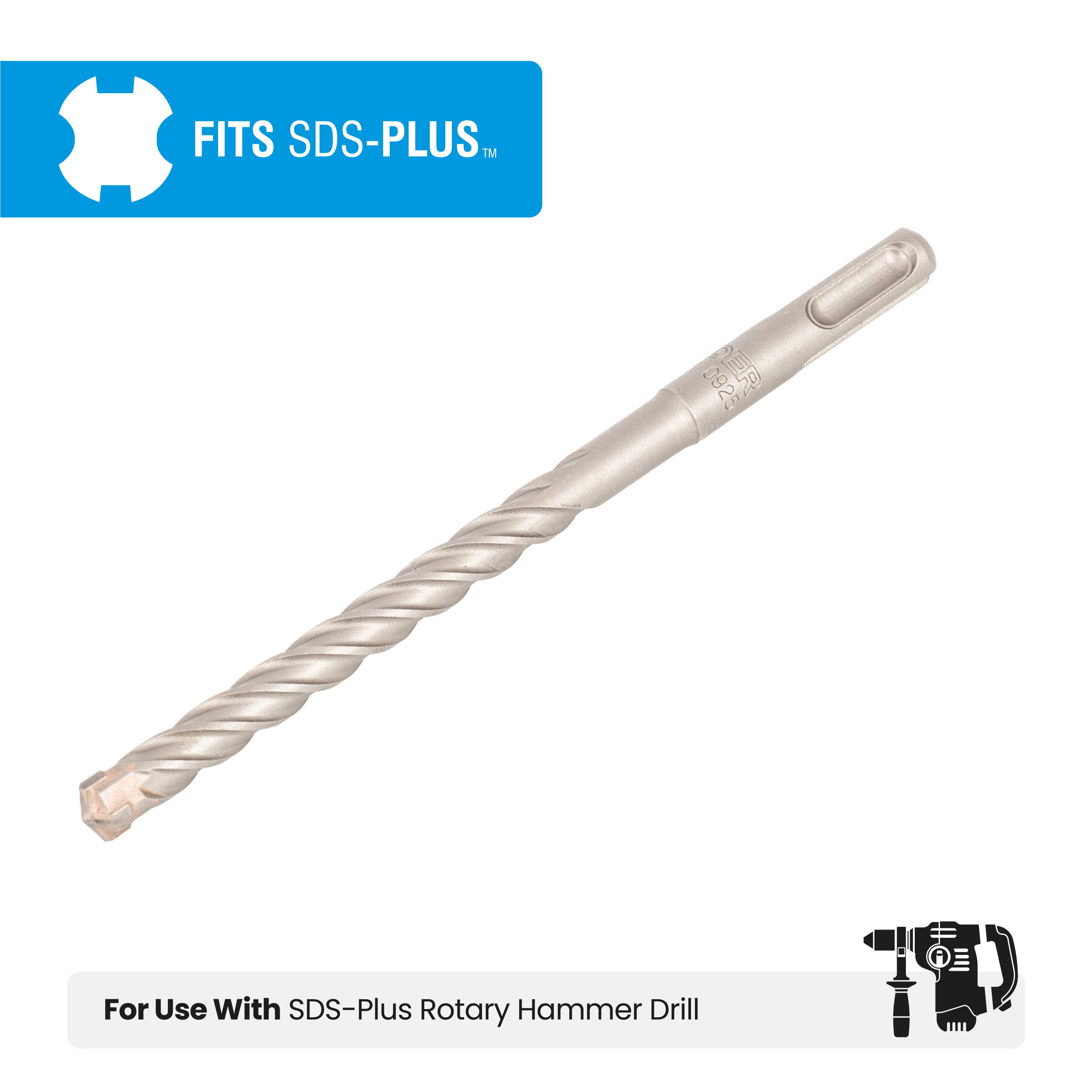 3/8" x 6" SDS-Plus 4-Cutter Carbide-Tipped Rotary Hammer Drill Bit