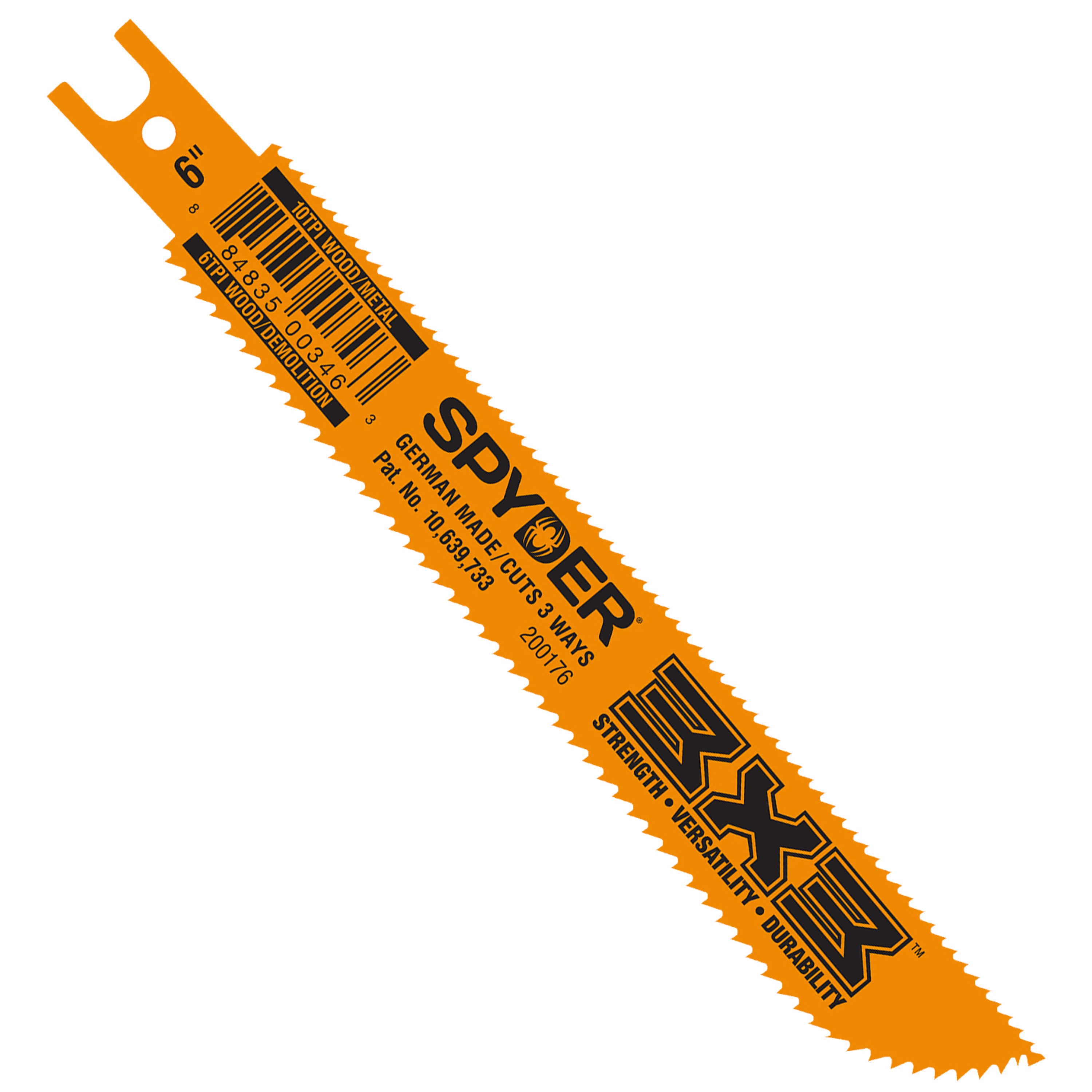 Hoja de sierra recíproca de doble cara 3X3™ de 6" para cortar madera y metal, 6/10 TPI